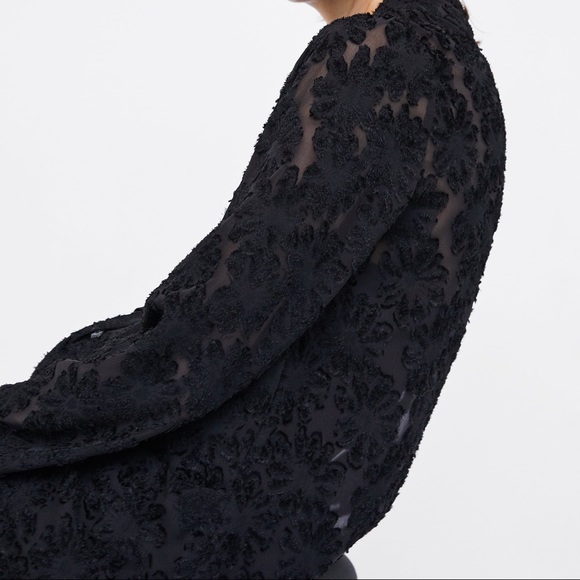 Zara Devore Jacquard Blazer - Picture 4 of 10